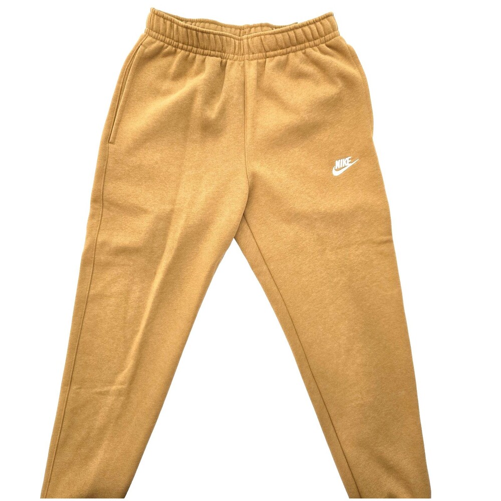 Nike Mens Small Brown Sweatpants Standard Fit Taper Leg Regular Length New